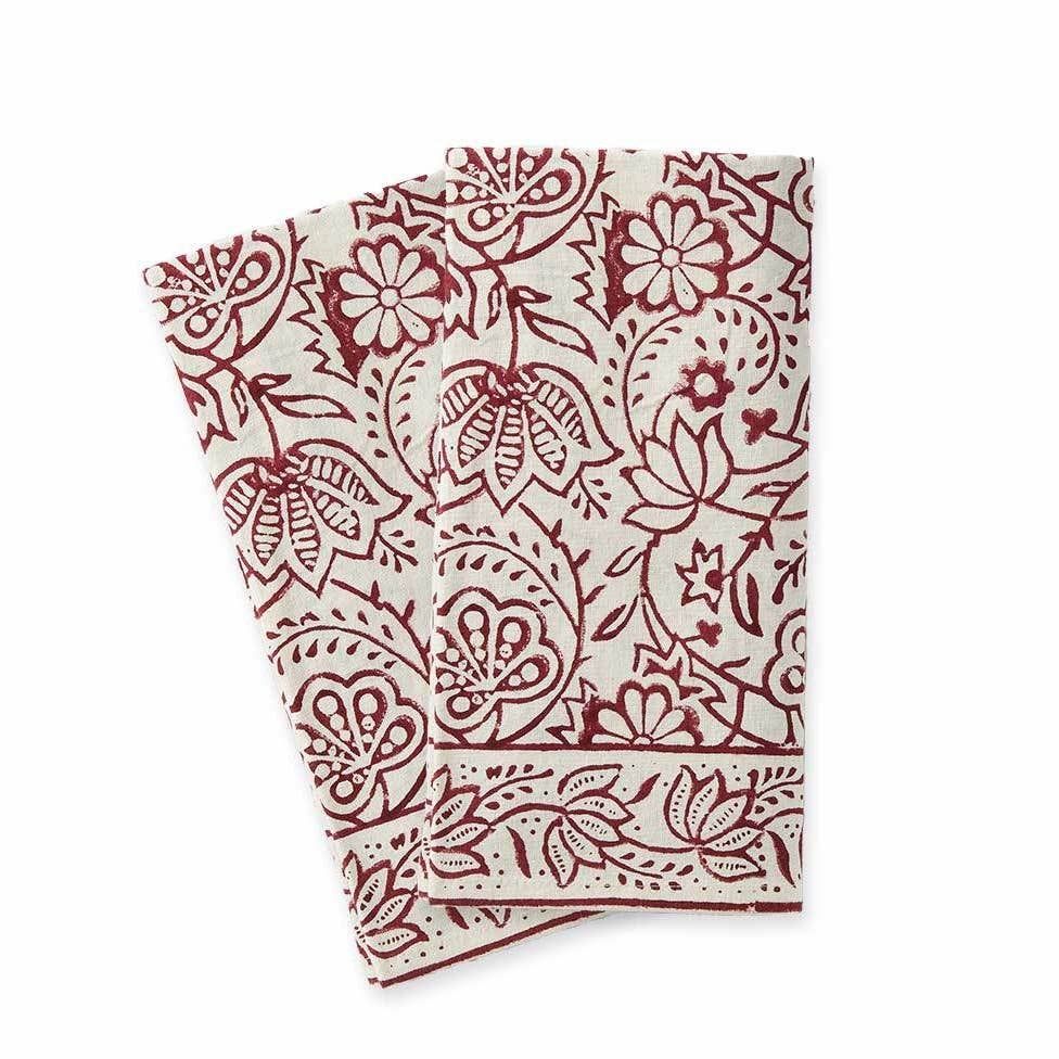 Cranberry Vine Napkins S/2