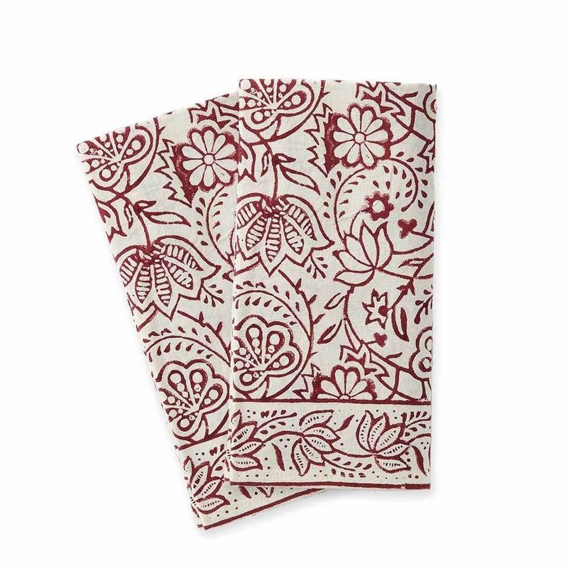 Cranberry Vine Napkins S/2