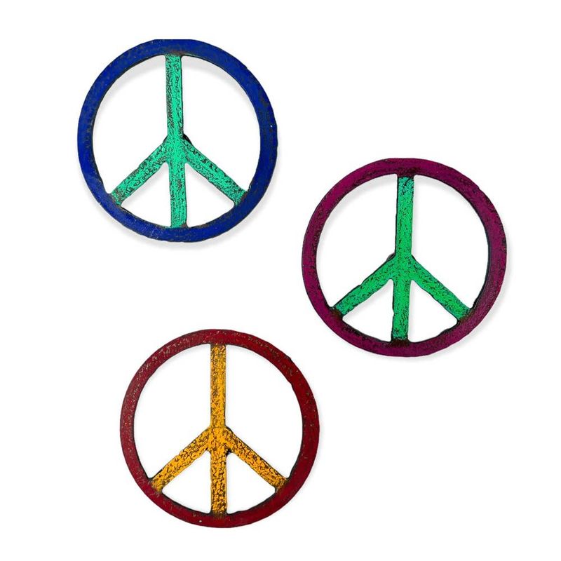 Metal Peace Sign Magnet