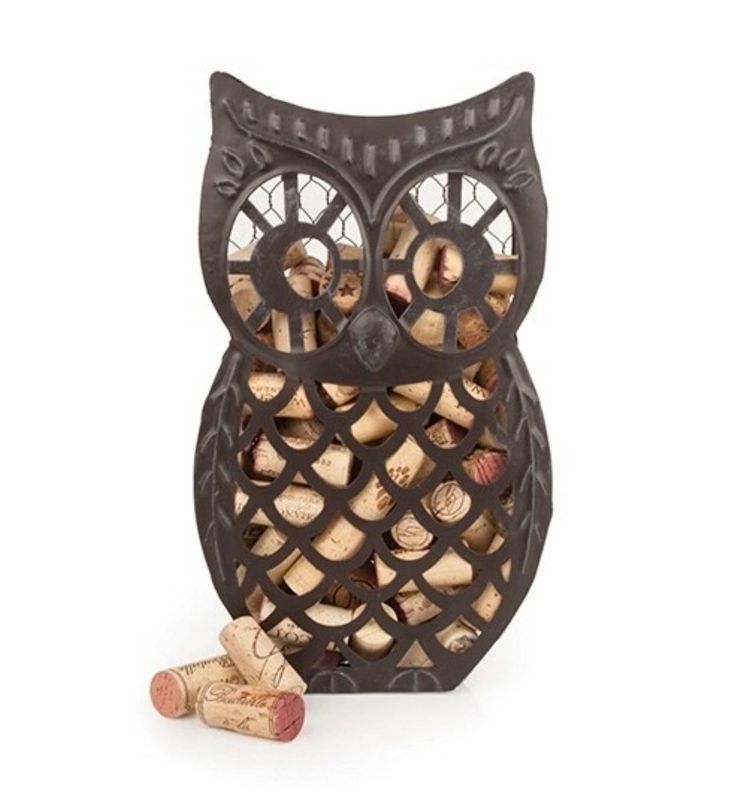 Owl Cork Holder w/Corks