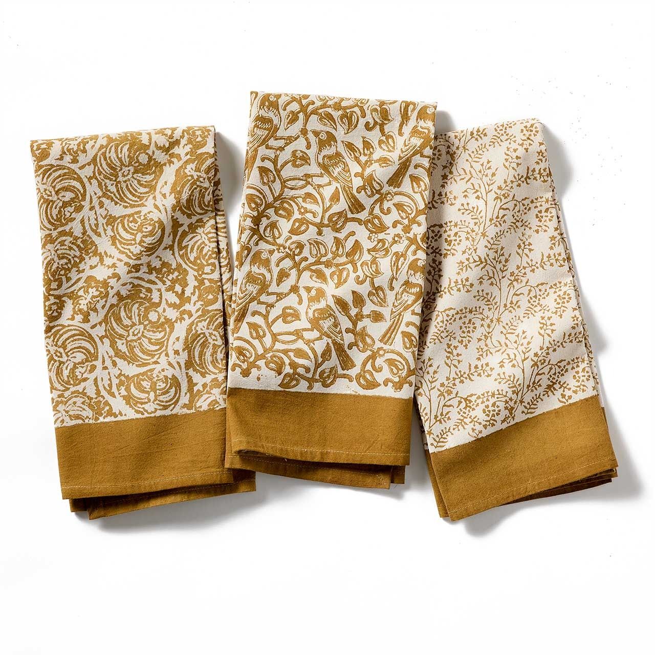 Saffron Finch Towels S/3