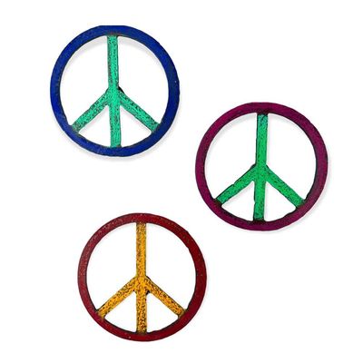 Metal Peace Sign Magnet