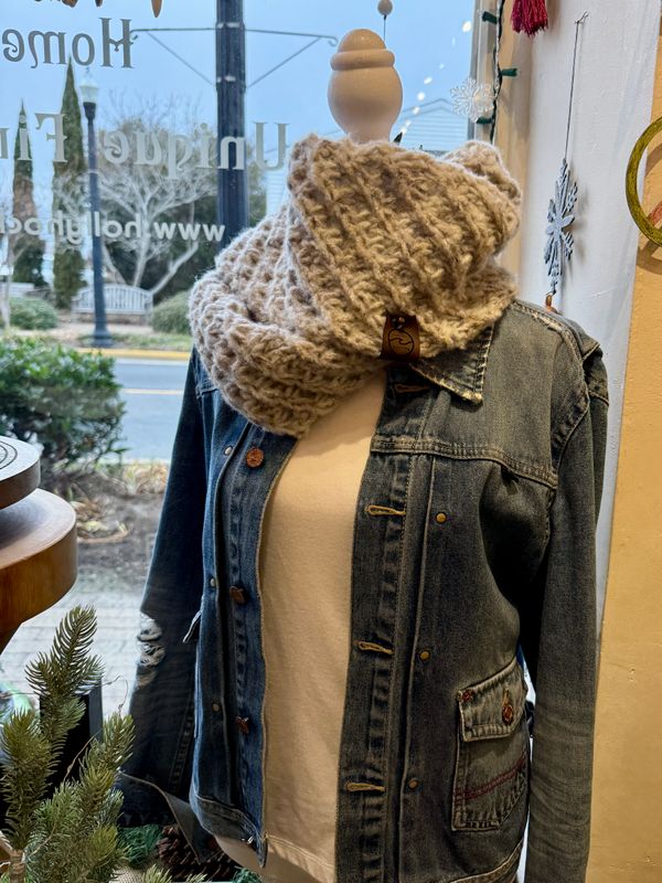 Hand Knit Infinity Scarves