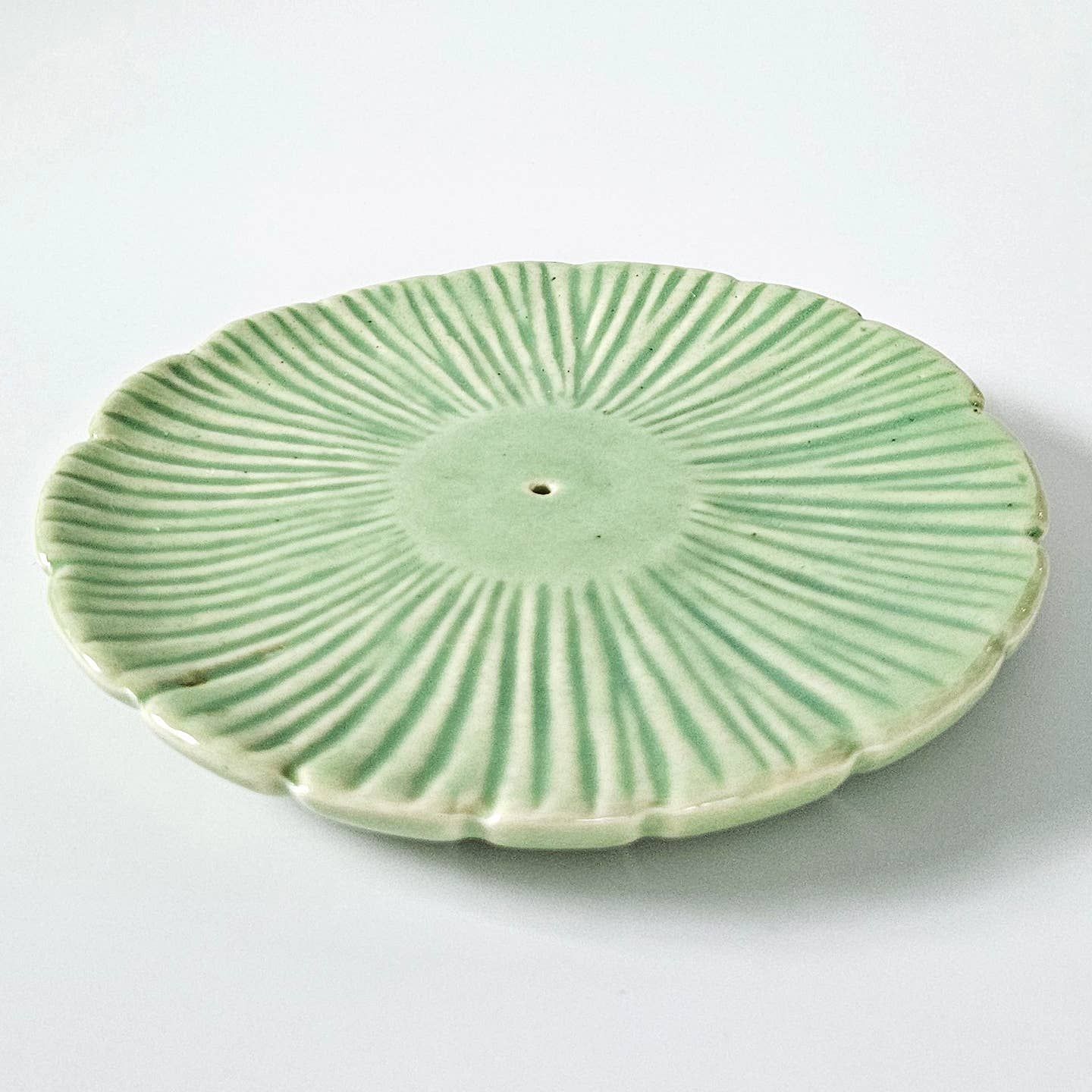 Lily Pad Ceramic Incense Holder