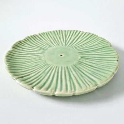 Lily Pad Ceramic Incense Holder