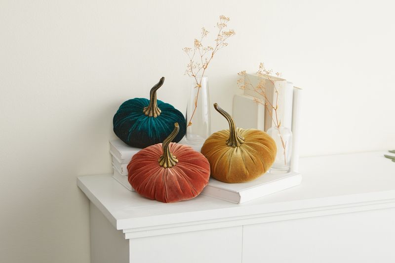Large Velvet Pumpkin
