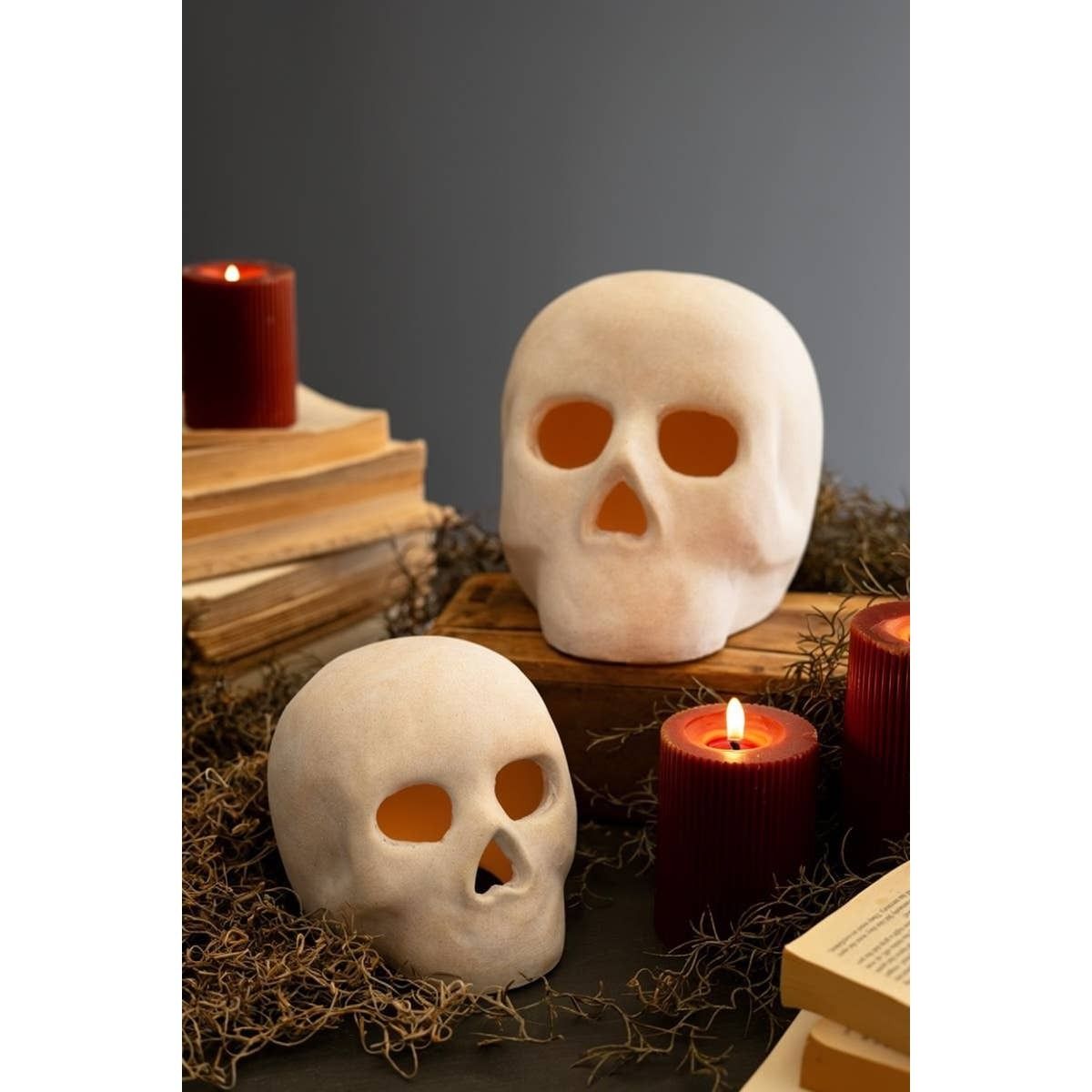 Cement Halloween Skull