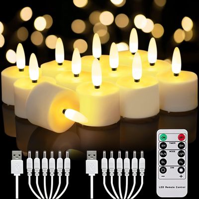 Rechargeable Votive Candles S/12