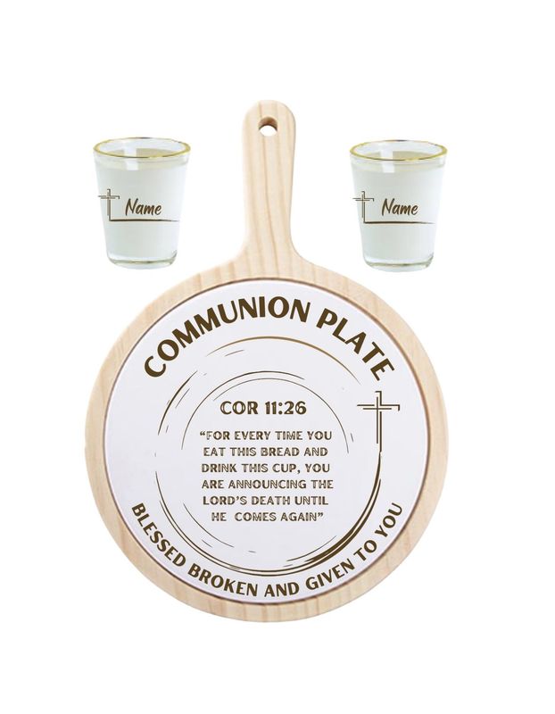 Communion Plate With Glasses Your Own Design