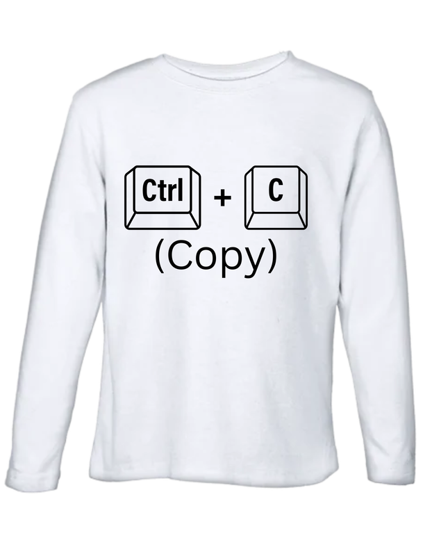 Mens T Shirt Long Sleeve Ctrl + Copy