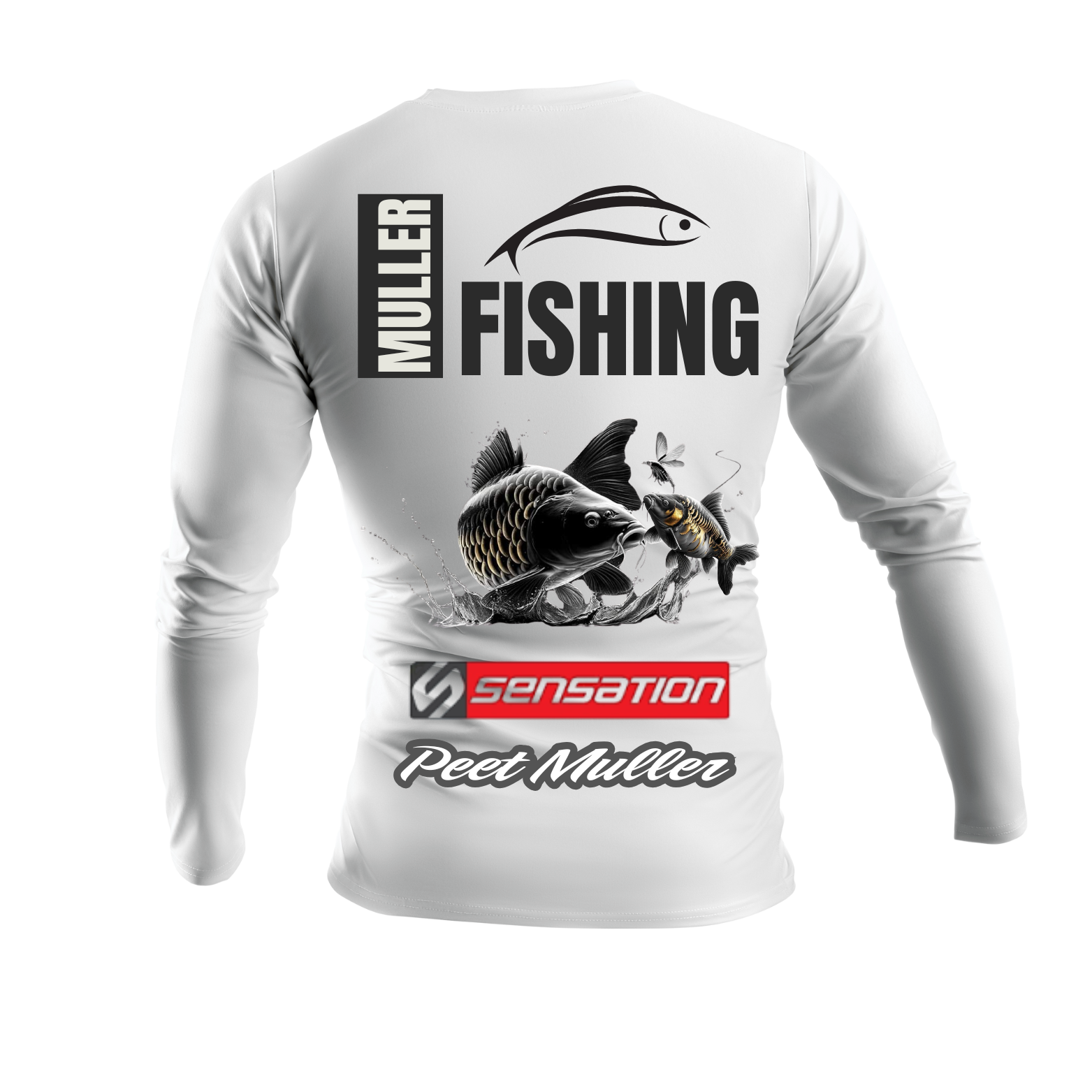 Drifit White Long Sleeve Fishing Shirt