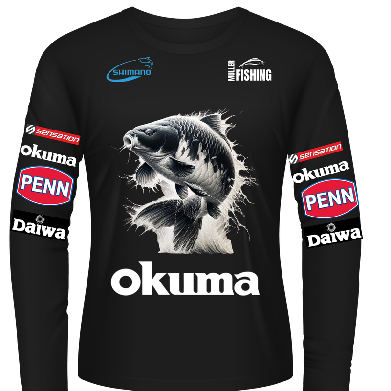 Black Drifit Long Sleeve Shirt Fishing