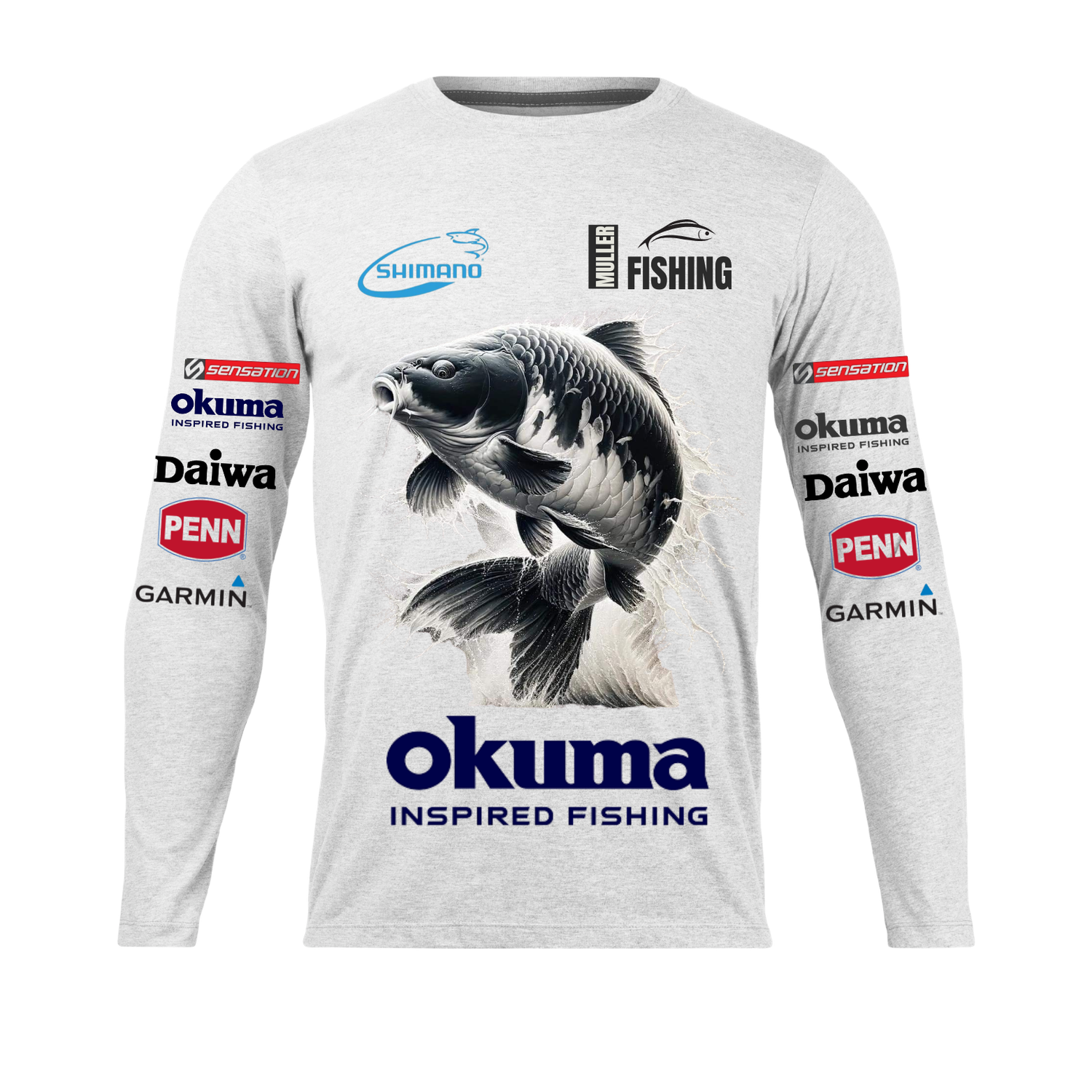 Drifit White Long Sleeve Fishing Shirt
