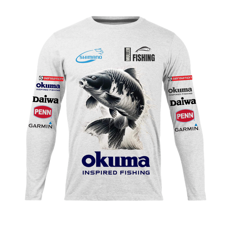 Drifit White Long Sleeve Fishing Shirt