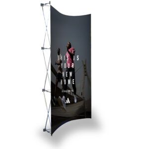 Curved Bannerwall 1.45 x 2.25m, Supplied Complete