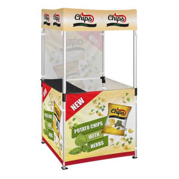 Kiosk 1 x 1m, Dye sub, Printed onto Gazebo Canvas, Complete