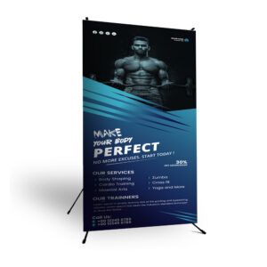 X-Frame Banner 1.2 x 2m, PVC, Complete