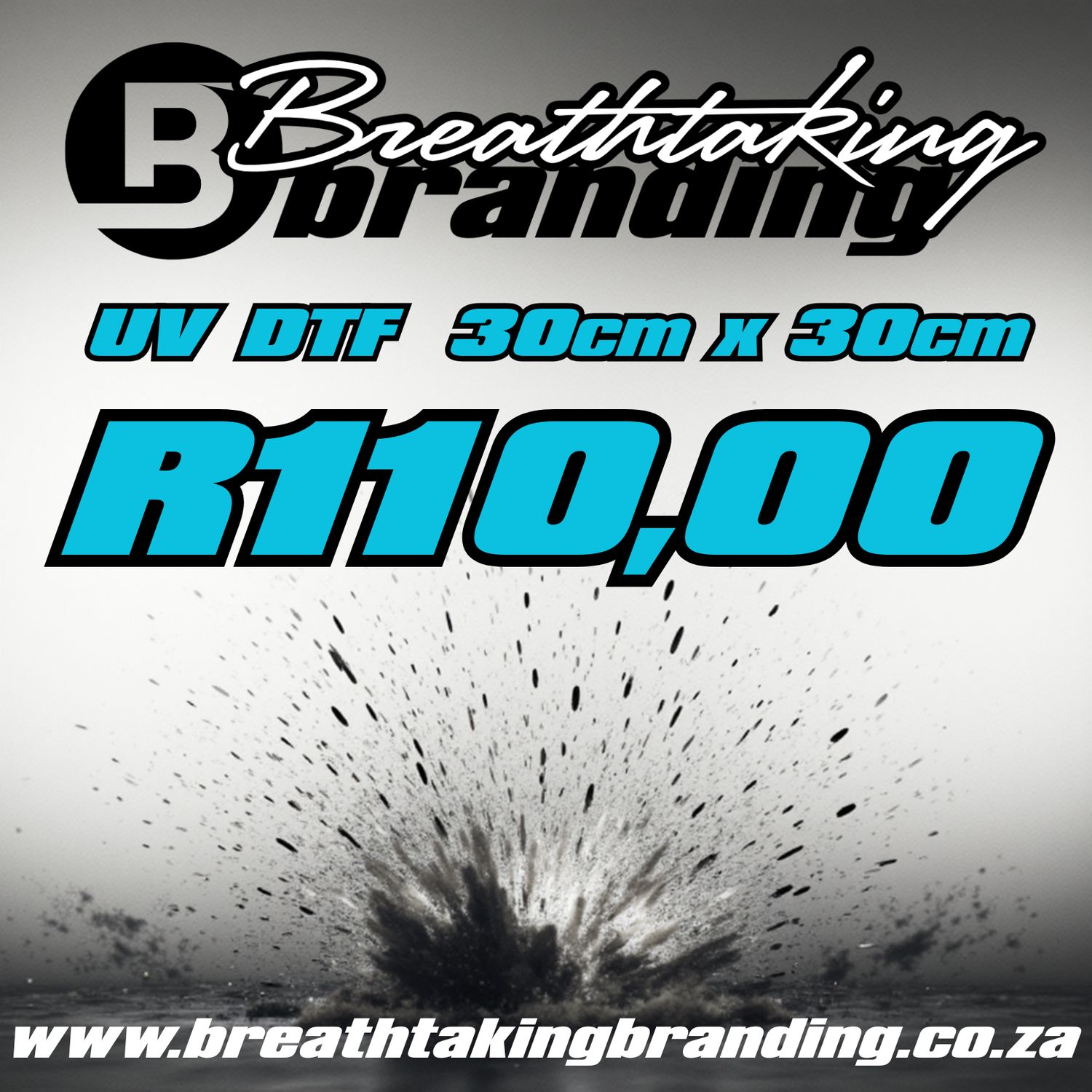 UV DTF Print 30 x 30cm