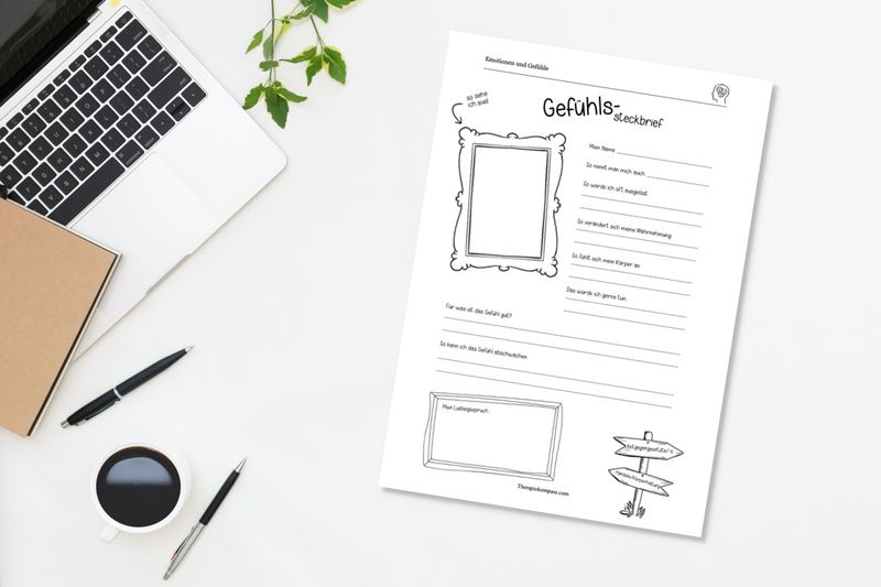 Arbeitsblatt "Gefühlssteckbrief"