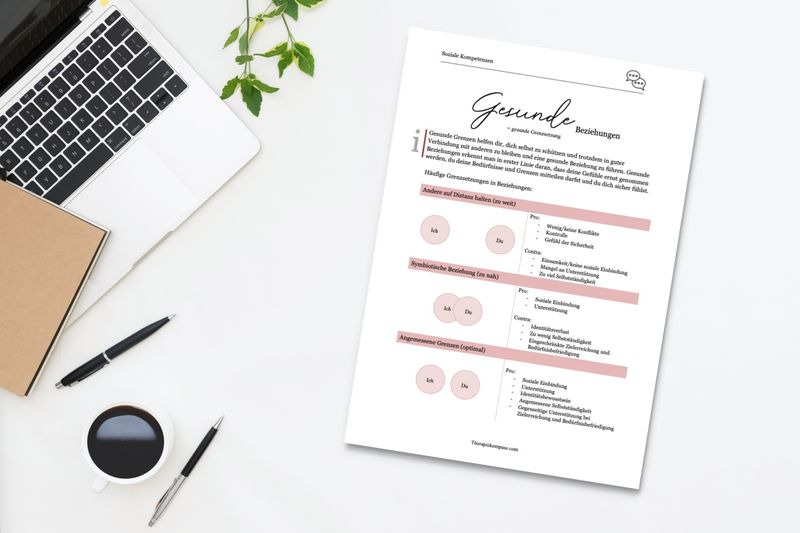 Infoblatt "Gesunde Beziehungen"