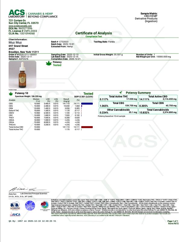 CBD Tincture (3000 mg)