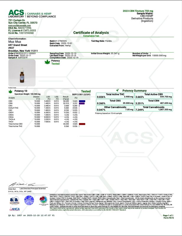 CBD:CBN Tincture