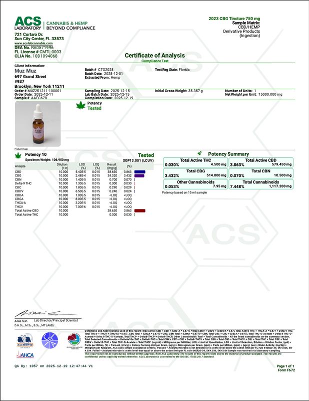CBD:CBG Tincture