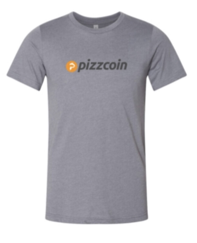 Pizzcoin - SS T Shirt - Heather Storm Pizzcoin - SS T Shirt - Heather Storm