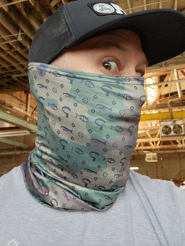 Pizzy Vuitton Camo Neck Gaiter / Buff