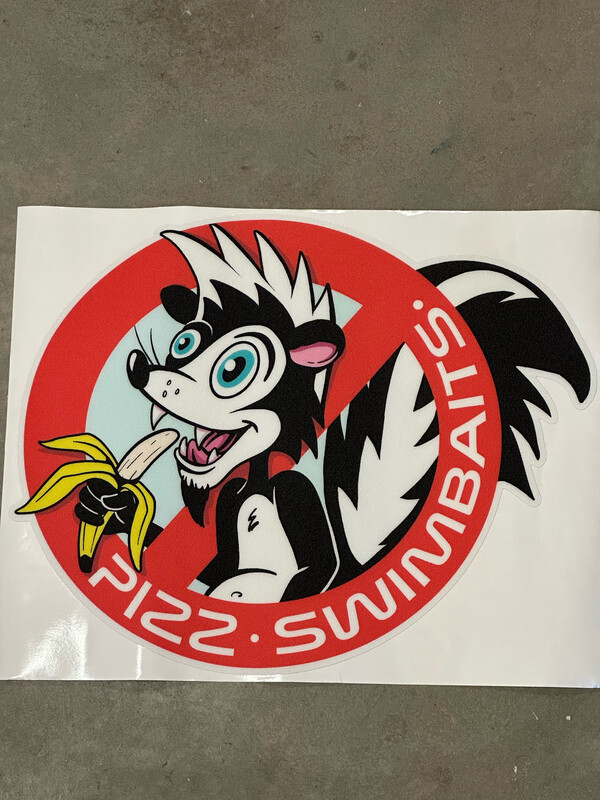 Pizz Swimbaits " No Skunks" Carpet Decal