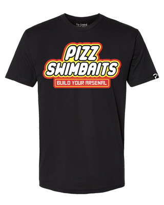 Pizz Swimbaits - Black SS T Shirt - Build Your Arsenal