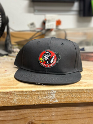 COMFORT HAT - No Skunks PVC logo on Charcoal Hat
