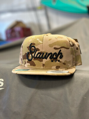 FLATBILL - Snapback - Slaunch Mob Embroidered on Camo Hat
