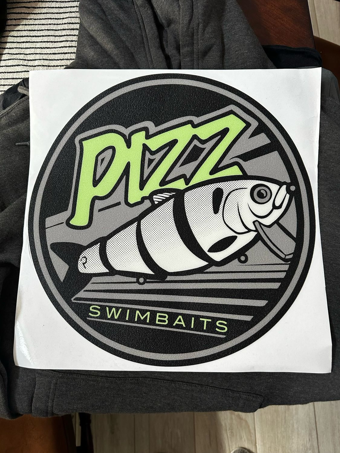 Pizz Swimbaits Circle Logo Carpet Decal