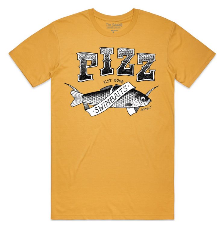 Carp Hand Drawn T-Shirt - Gold