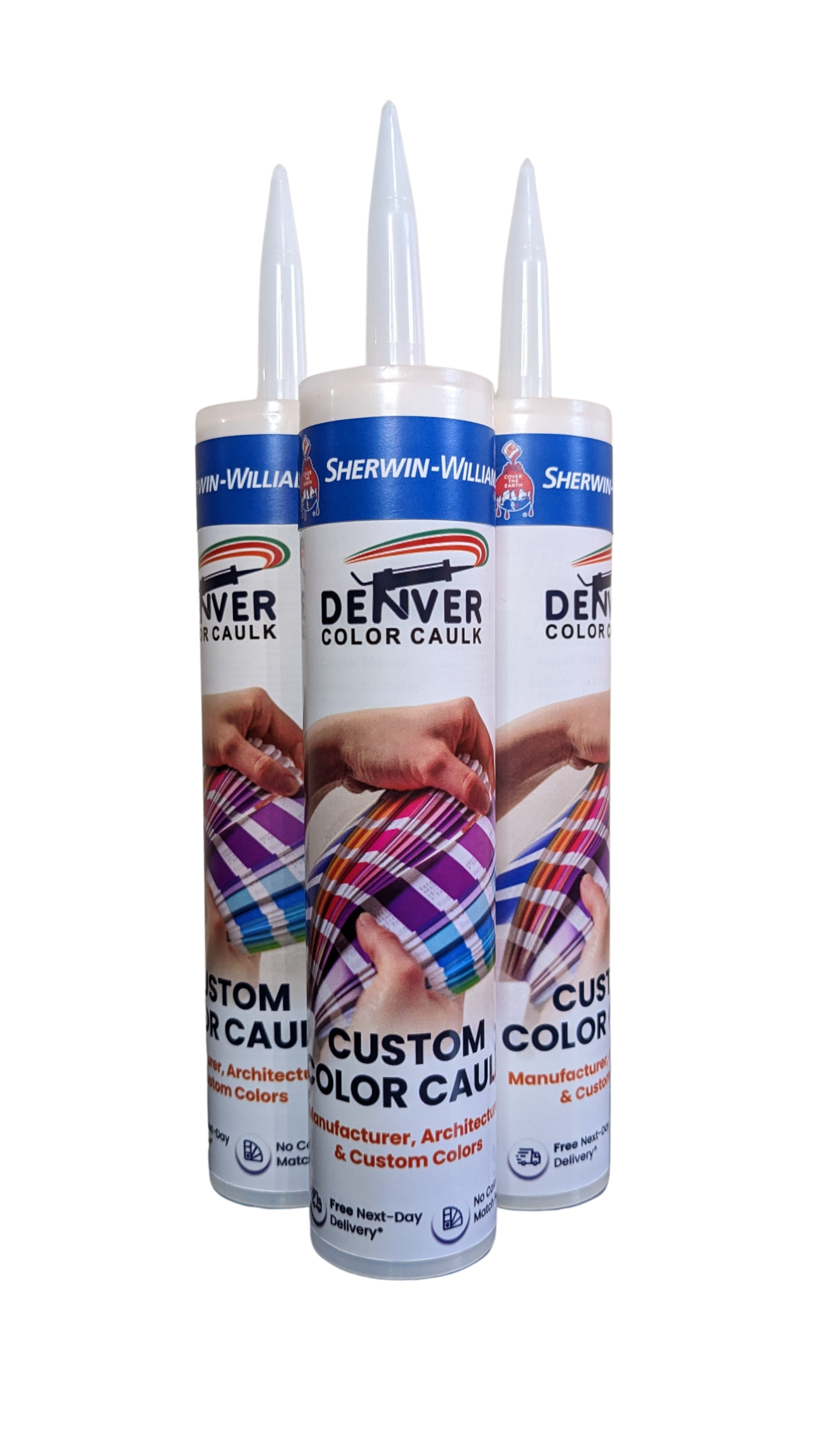 Three tubes of Denver Color Caulk