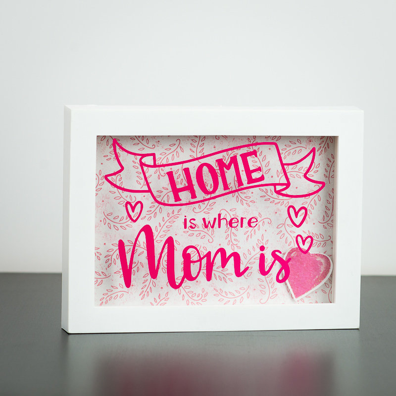 Shadow Box - Home Is Where Mom Is (5" x 7")