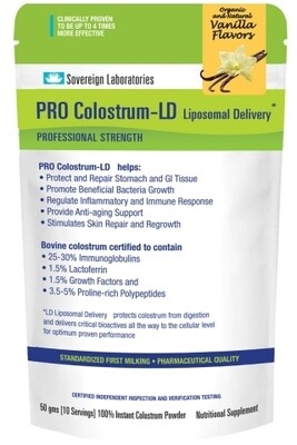 Sovereign PRO Colostrum poeder in zak - 50 gram - Vanille smaak - probeerzakje Sovereign PRO Colostrum poeder in zak - 50 gram - Vanille smaak - probeerzakje