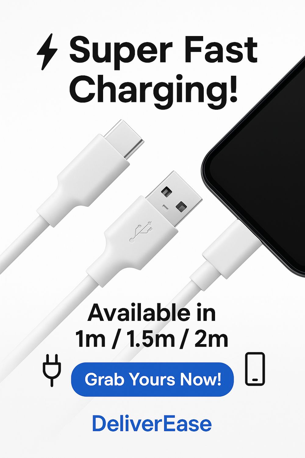 FREE Fast Charging Type-C to USB-A