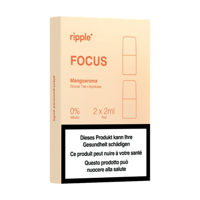 Ripple+ - FOCUS Pod – Mango, Grüner Tee &amp; Aprikose (0 mg)