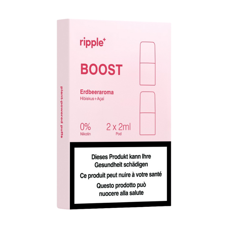 Ripple+ - BOOST Pod – Erdbeere, Hibiskus &amp; Wilde Minze (0 mg)