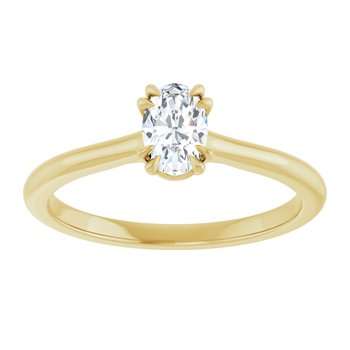 14K Yellow 6x4 mm Oval Solitaire Engagement Ring