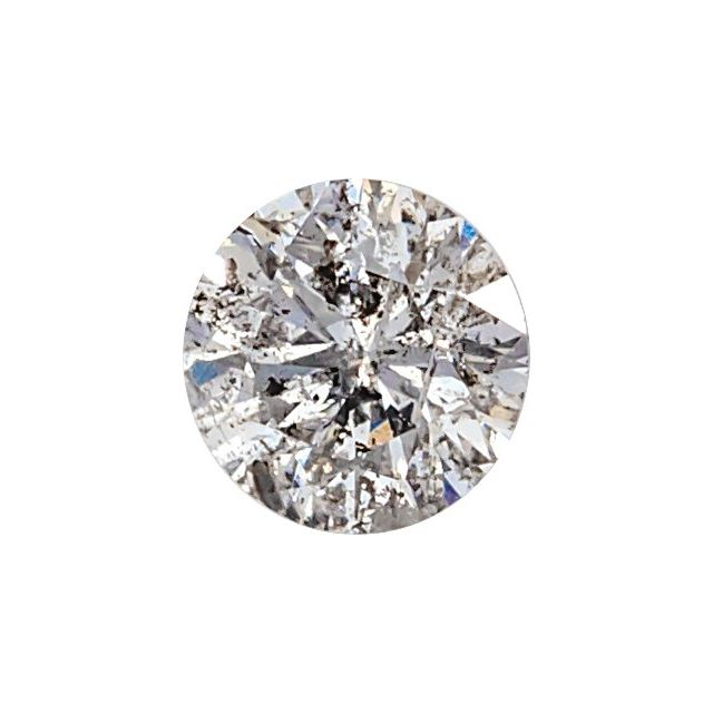 4 mm Round I3 Gray Salt &amp; Pepper Diamond