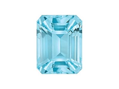 Sky Blue Topaz 5x3mm Emerald Cut 0.37ct (N) Irradiated Step Cut Origin Brazil