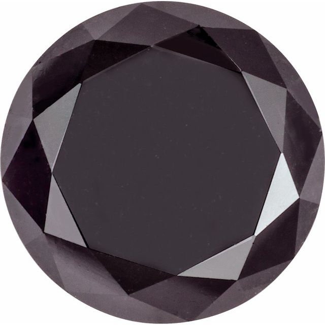 4 mm Round Full-Cut Natural Black Diamond