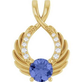 4K Yellow Tanzanite Pendant