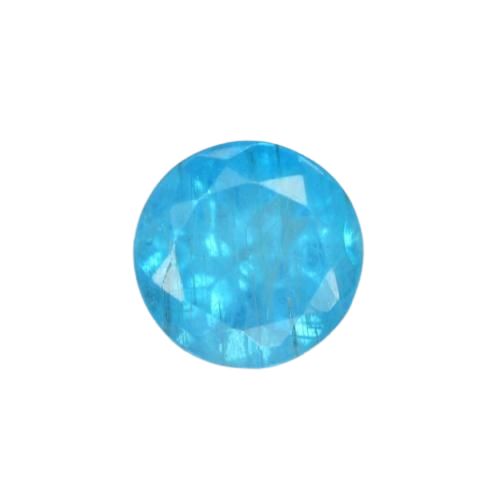 0.22ct Natural Medium Blue Apatite, Round, VS