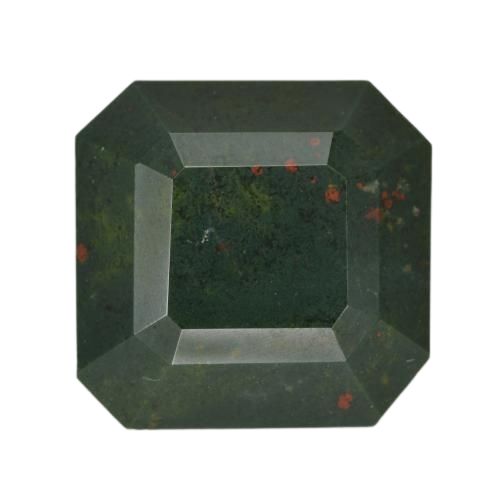 7.25ct Natural Forest Green Bloodstone, Octagon / Emerald Cut, Opaque