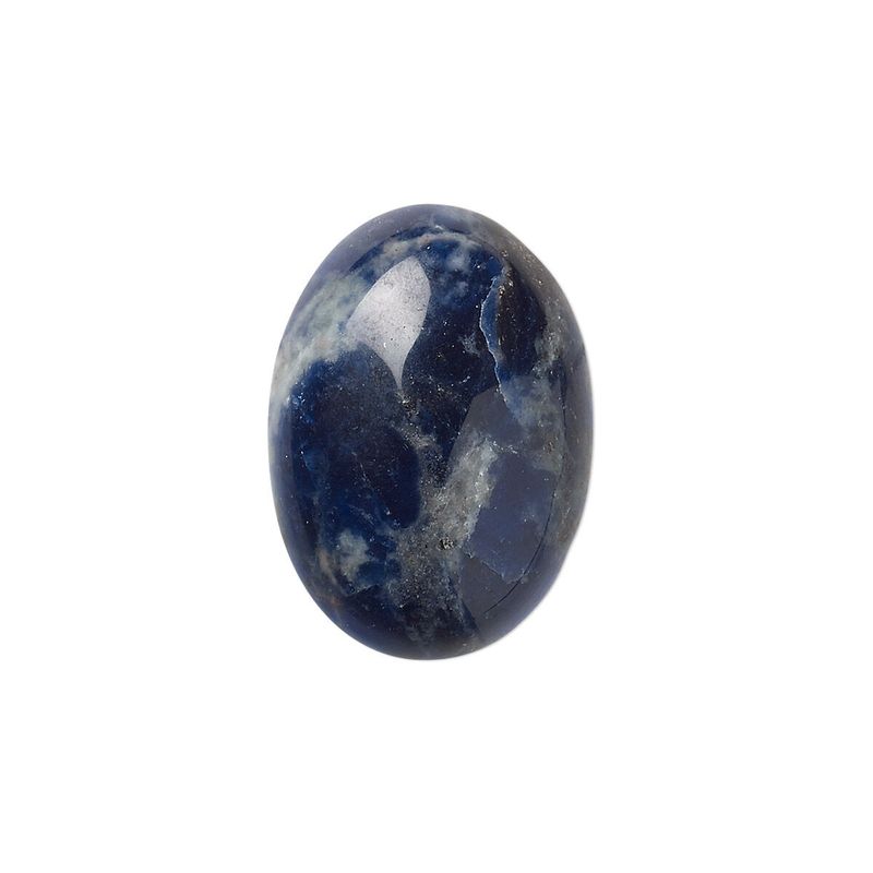 Cabochon, sodalite (natural), 25x18mm calibrated oval