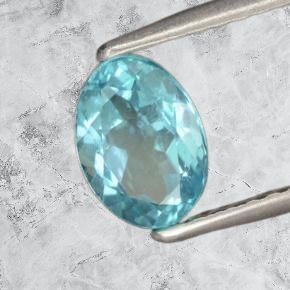 7 x 5 mm 0.82ct Natural Light Blue Green Apatite, Oval, VS